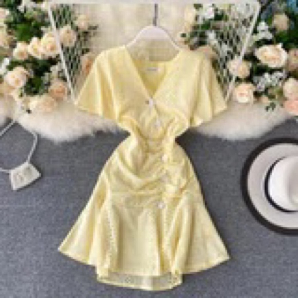All Pretty Girls Yellow Mini Dress